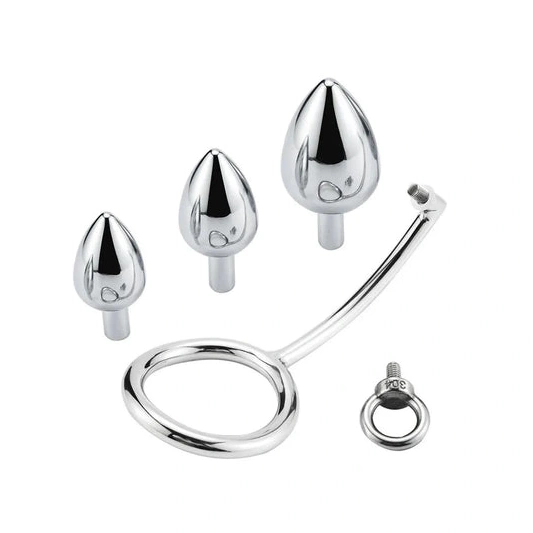 Anal Hooks Cock Set Steel Hook Ring with Anal 4663 DiscreetChoice Stainless 0724